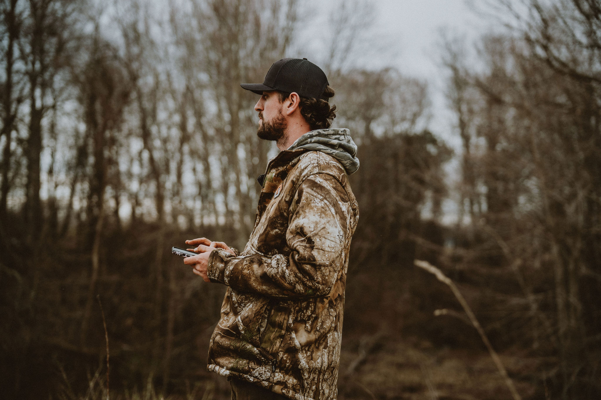 Hunter checking Baseline Maps in the field